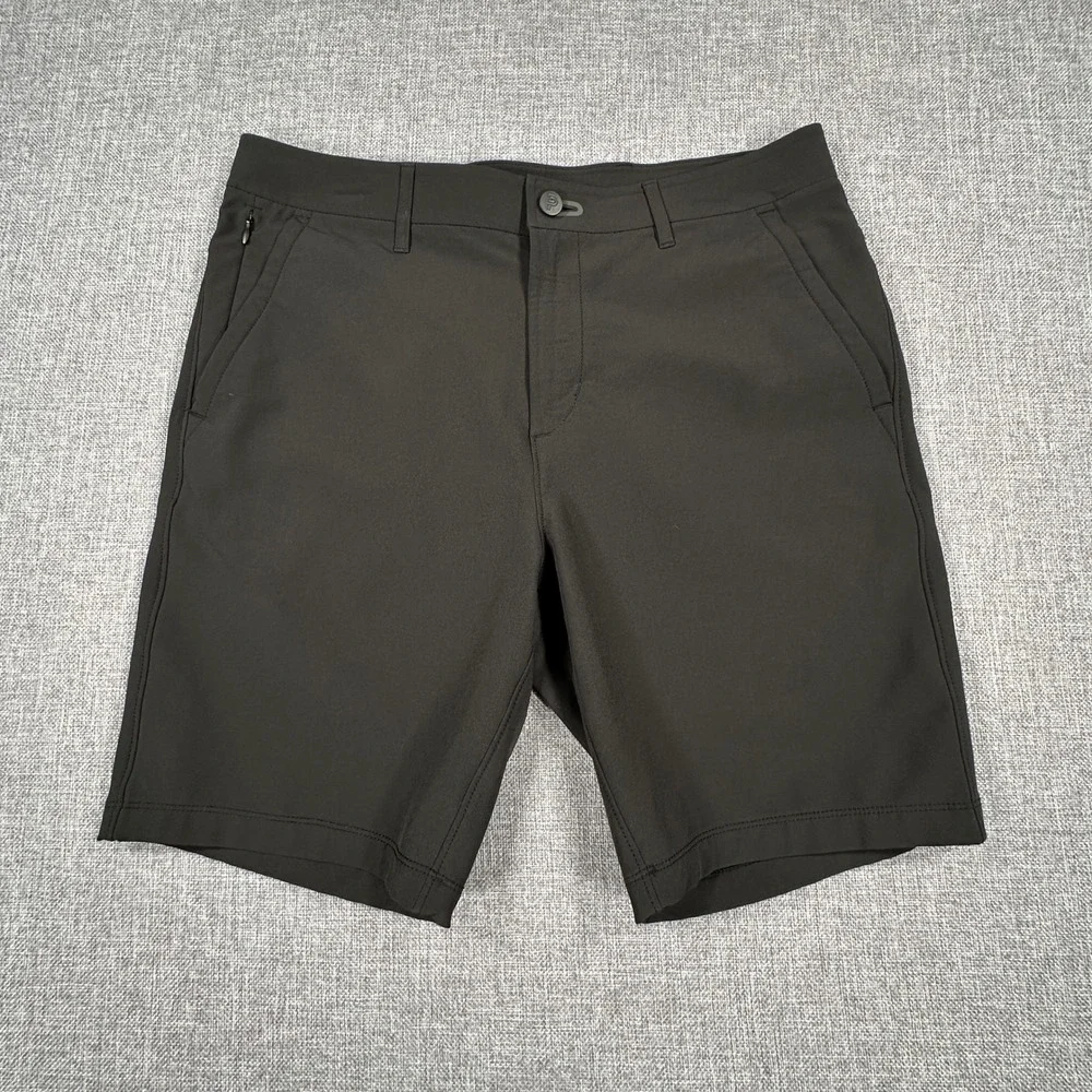Public Rec All Day Every Day Shorts Mens 32 Black Performance Stretch Commuter